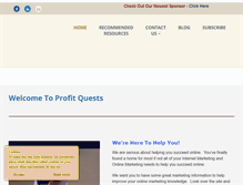 Tablet Screenshot of profitquests.com